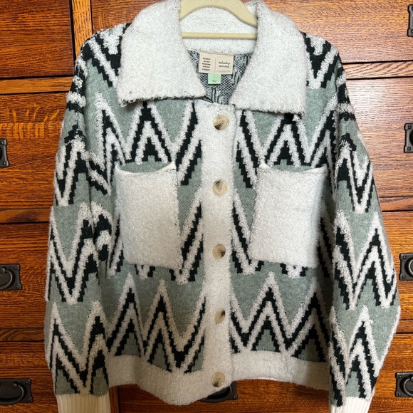 NWT Anthropologie Modern Chevron Print Sweater - Picture 7 of 7